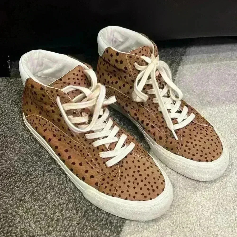 Madewell “Spot Dot Calf Hair High Top Sneakers” - 7